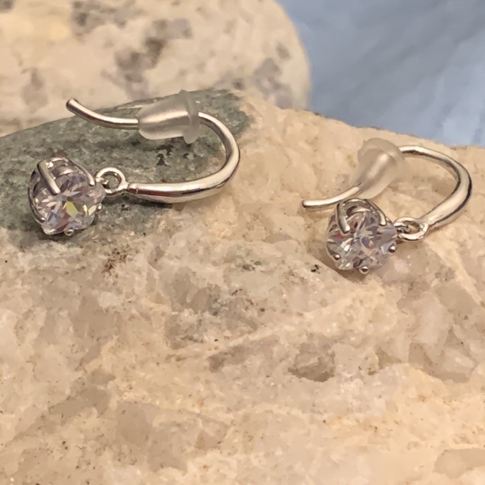 Tocara Julia DiAmi Sterling Silver Rhodium plated Hook earrings